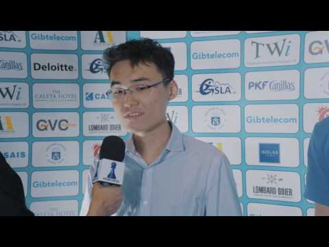 Round 7 Gibraltar Chess post-game interview with Dragnev Valentin and Yu Yangyi