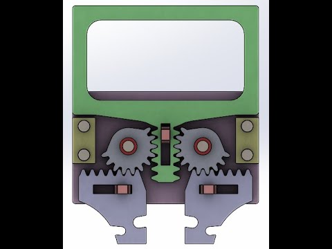 Parallel gripping mechanism rack and pinion 2 claws