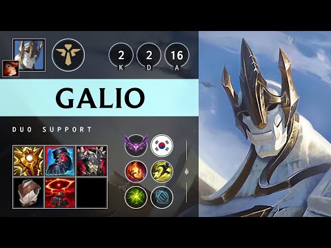 Galio Support vs Yuumi - KR Master Patch 25.12