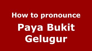 How to pronounce Paya Bukit Gelugur
