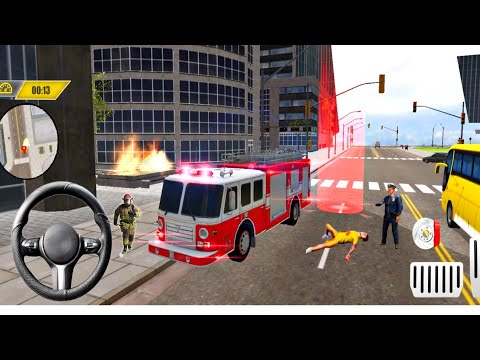 Rescue Fire Truck Simulator 3D - Emergency Firefighter Rescue Game - Android Gameplay #28