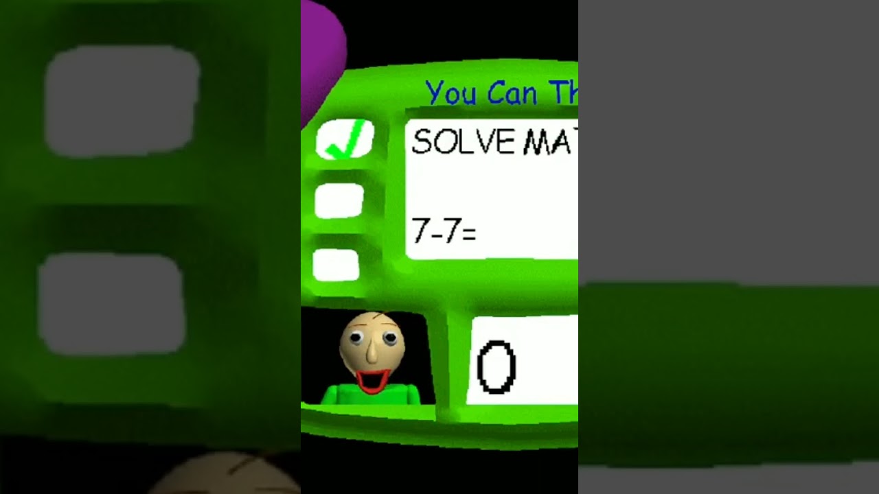 When You Get The 3 Questions Correct, Baldi's Basics Education And Learning (Super Fast Edition)