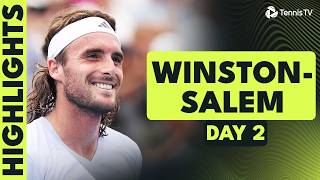 Tsitsipas Battles Brooksby; Cruz Hewitt & Comesana in Action | Winston-Salem 2026 Day 2 Highlights