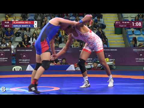 BRONZE FS - 80 kg: O. OLAVARRIA MO (PUR) v. E. VARGAS MARTI (MEX)