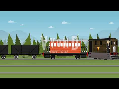 Anderson Host riding Toby the Tram Engine