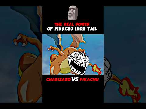 THE REAL POWER OF PIKACHU IRON TAIL TROLL FACE EDIT || #pokemon#pokemonjourneys#shortsfeed#shorts