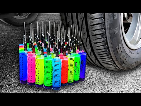 1 Hour ASMR - Crunchy & Soft Things vs Car | Running Over Stuff With Car