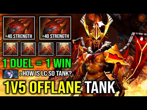 How to Offlane LC 1v5 Tank Blade Mail Double Heart of Tarrasque 100% Hard Counter Any Hero Dota 2