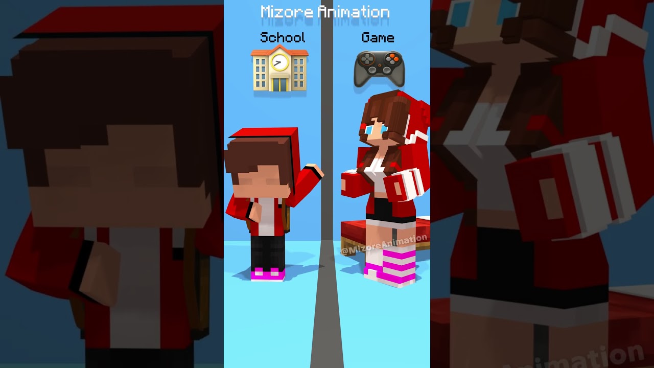 JJ Choose Home🏠 or Game🎮?- MAIZEN Minecraft Animations #shorts