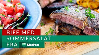 Grillet biff med sommersalat