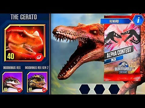 THE CERATO FIGHT ALPHA CONTEST INDOMINUS REX VS INDOMINUS REX GEN 2 | JURASSIC WORLD THE GAME