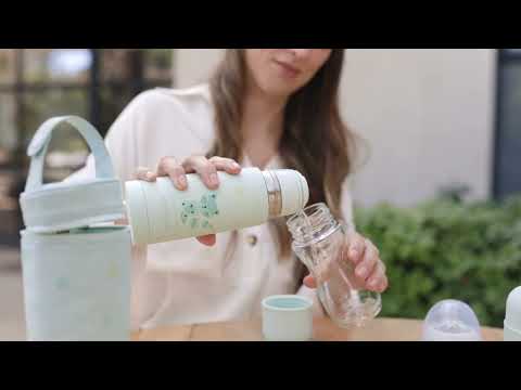 Миниатюра изображения товара Термос для напитков Miniland Thermy Dolce / 89485 (350мл, бирюзовый/енот)