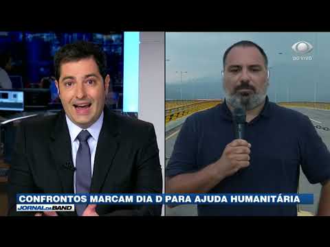 Comboios com ajuda humanitária tentam entrar na Venezuela
