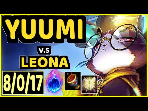 KASING (YUUMI) vs LEONA - 8/0/17 KDA BOTTOM SUPPORT CHALLENGER GAMEPLAY - EUW