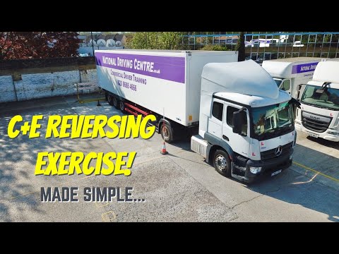 C+E | Class 1 Reversing exercise for the DVSA driving test - DRONE VIEW!