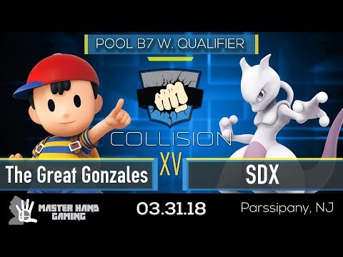 Collision XV -  The Great Gonzales (Ness) vs SDX (Mewtwo) - Pool B7 W Qualifier