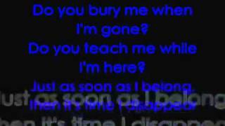 Metallica - I Disappear with lyrics on screen