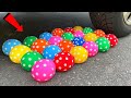 EKSPERIMEN MOBIL Vs 20 BALON AIR PELANGI Menghancurkan Hal Hal Renyah Lembut Dengan Mobil Car