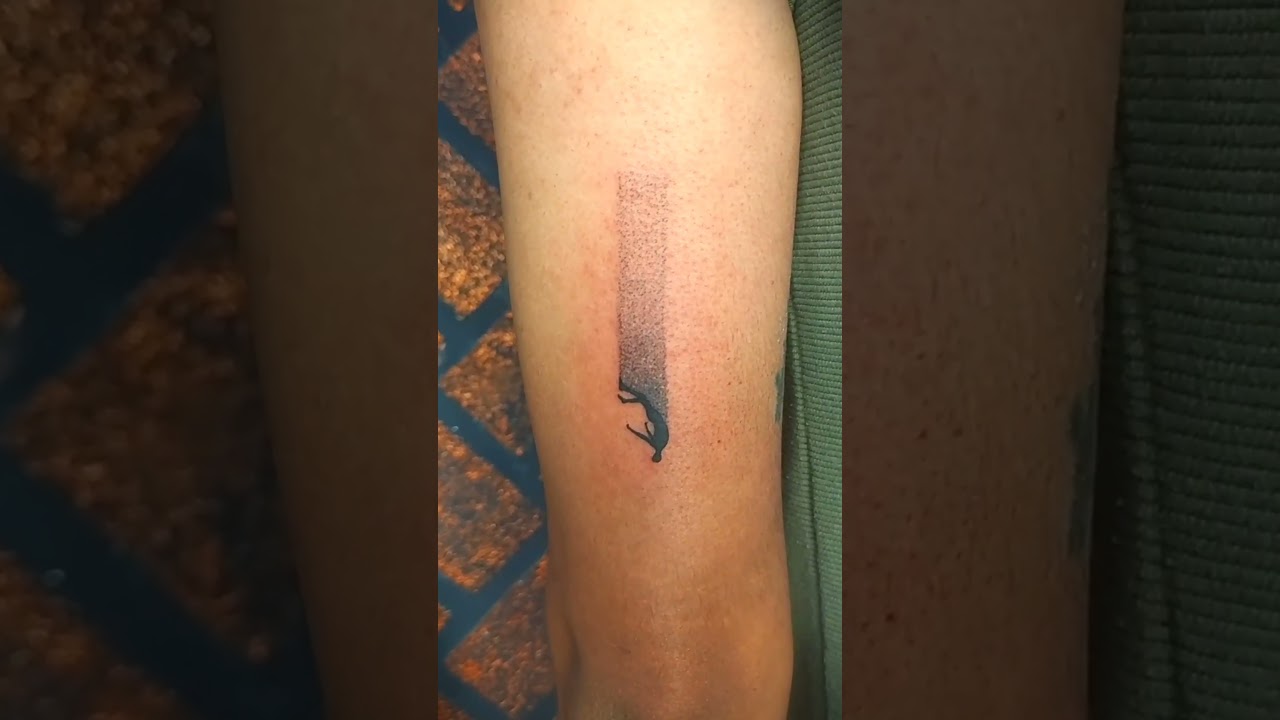 fallin man tattoo #shorts #tattoolover #alone