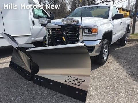 2018 GMC Sierra 2500HD 4WD Regular Cab Fisher V Blade PolyCaster Salter Oshawa ON Stock # 180702