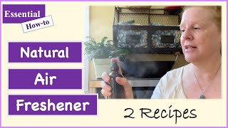 DIY air freshener with essential oils - make a room deodorizer spray and baking soda air freshener!