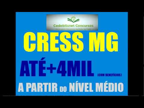 CRESS MG CONCURSO PÚBLICO AUXILIAR E FISCAL RESUMO CONCURSO PROVA MATERIAIS ESTUDOSCEDOBITSNET
