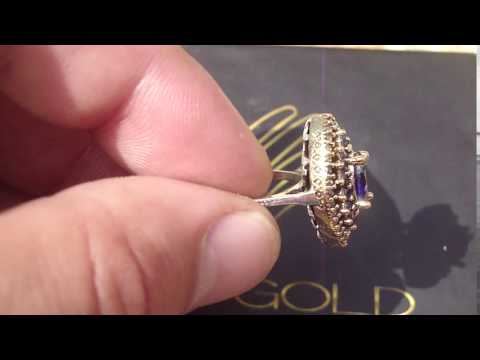 Sidabrinis ziedas 925 su safyrais