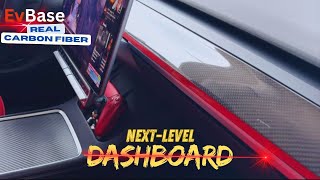 Upgrade Your Tesla Model Y Interior in Minutes - Real Carbon Fiber Redline Dashboard
