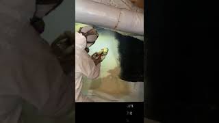 Watch video: Installing Spray Foam Insulation on Crawl...