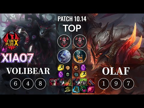 FPB xiao7 Volibear vs Olaf Top - KR Patch 10.14