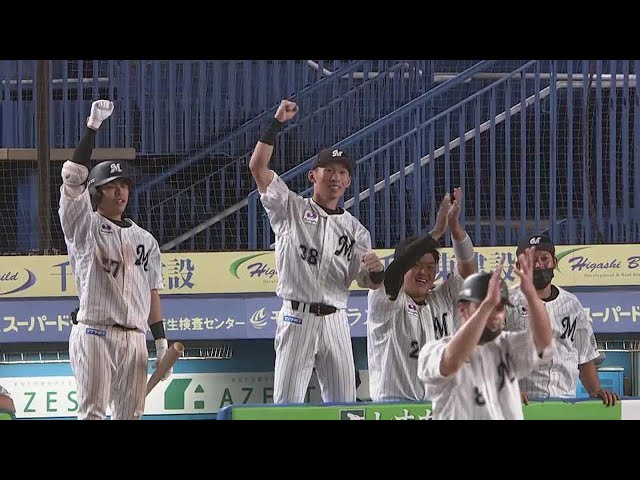 【7回裏】勝ち越しの一打!! マリーンズ・井上晴哉 フェンス直撃の2点タイムリー2ベースヒット!! 2022年8月24日 千葉ロッテマリーンズ 対 埼玉西武ライオンズ