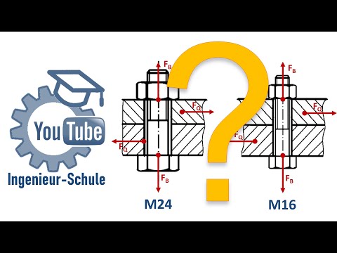 Vorauslegung einer Schraubenverbindung - YouTube Ingenieur-Schule