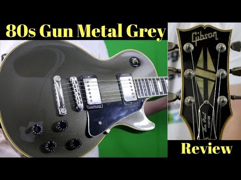 Video! 1986 Gibson Les Paul Custom Charcoal Metallic / Gun Metal Grey image 26