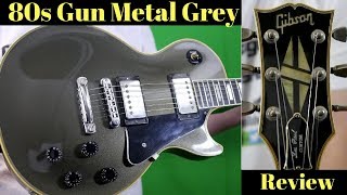 Video thumbnail for AKA Gun Metal Grey! 1986 Gibson Les Paul Custom Charcoal Metallic | Review + Demo by The Trogly's Guitar Show