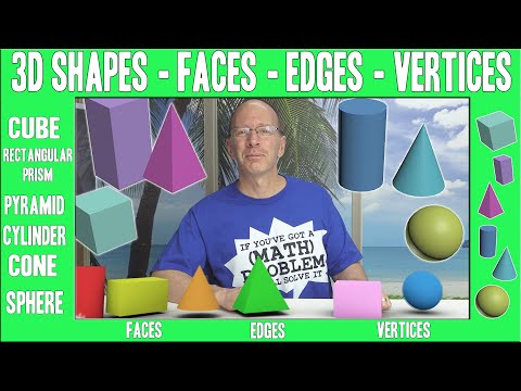 3D Shapes Faces Edges Vertices | Geometry for Kids | Using 3D Models to explain Lesson