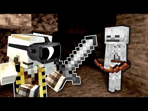 Caves in VR Minecraft are Scary! - Minecraft VR Multiplayer Gameplay