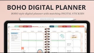 Boho digital planner goodnotes walk-through