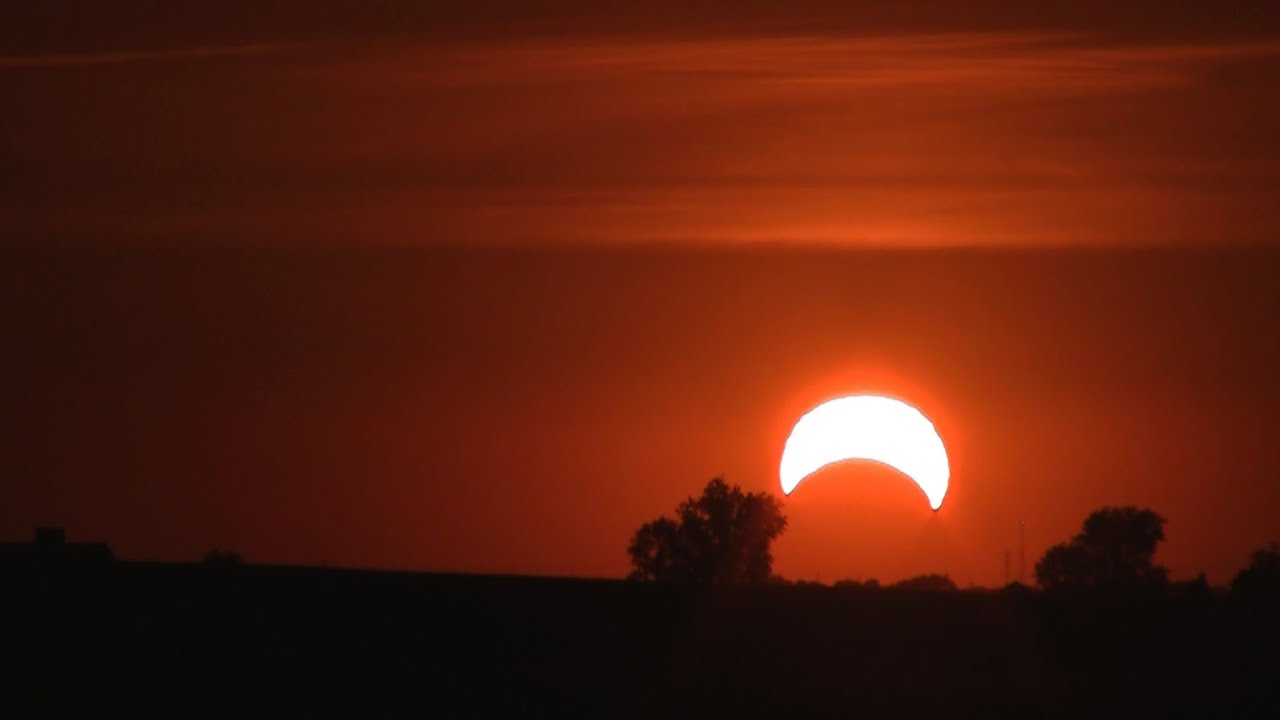Partial Solar Eclipse at Sunset on May 20, 2012