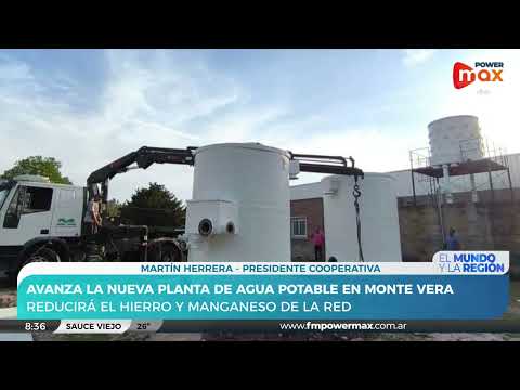 Avanza la obra de la Nueva Planta de Agua Potable de Monte Vera | Martín Herrera - Pdte. Cooperativa