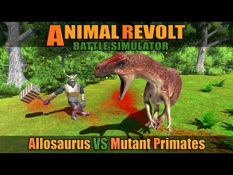 Allosaurus vs Mutant Primates - Animal Revolt Battle Simulator
