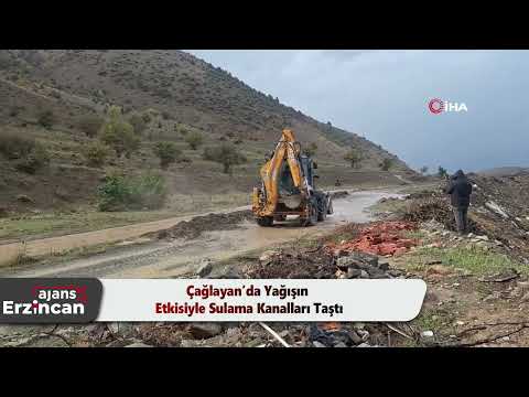 Çağlayan’da Yağışın Etkisiyle Sulama Kanalları Taştı