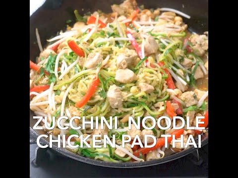 Zucchini Noodle Chicken Pad Thai - Healthy never tasted so good!