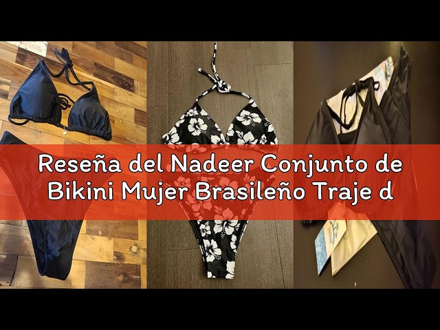 Vídeo relacionado con Vancavoo Triángulo Bikinis Mujer Brasileño Sexy Traje de Baño de Dos Piezas Push Up Ajustable Swimwear,Azul Marino,M