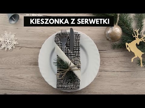 Jak złożyć serwetkę w kieszonkę na sztućce?