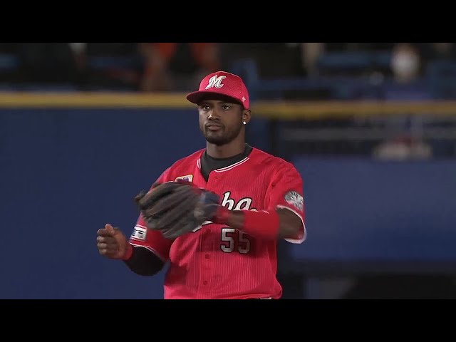 【2回表】マリーンズ・エチェバリア 本日も逆シングルの好守備で魅せる!! 2021年9月30日 千葉ロッテマリーンズ 対 オリックス・バファローズ