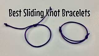 2 x best adjustable sliding knot bracelets - Simple & fast!