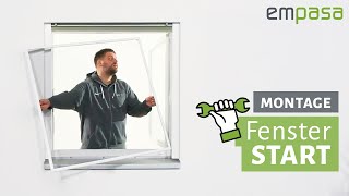 Montageanleitung Fliegengitter-Fenster START. Einfach und schnell montieren | empasa