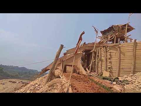 Gold and mines excavating site in Thamanthi, Naga self administered area of Myanmar