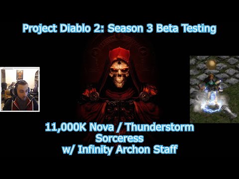 11,000 Damage Nova Tstorm Without Infinity?!?! | Project Diablo 2 Season 3 Closed Beta