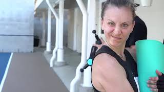 KALEY CUOCO IS A SAVAGE!! INTENSE workout with Bri Cuoco and Ryan Sorenson